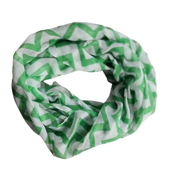 Chevron Sheer green Infinity Scarf - Picture 1 of 4